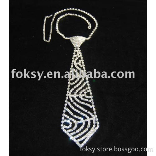 Rhinestones tie